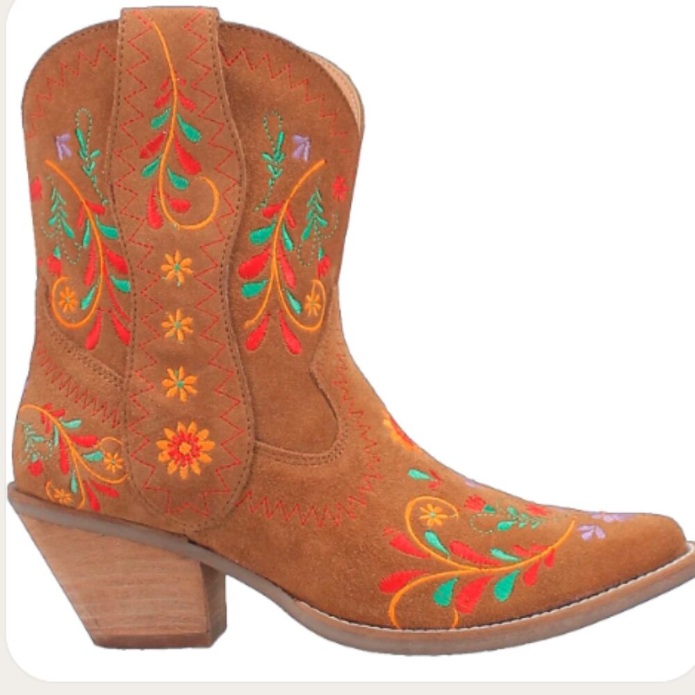 new DINGO Camel Made In Mexico Suede Sugar Bug Booties 266 7t4 - Picture 4 of 12